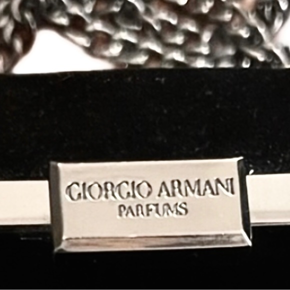 ARMANI Parfumes Black Velvet & Gun Metal Mini Box Purse Micro Evening Bag - Picture 3 of 11
